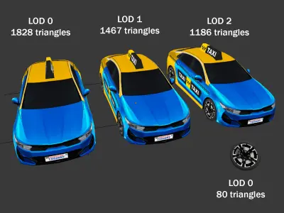 Kia Cerato Low-poly 3D model