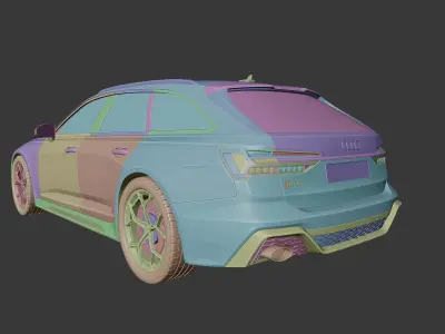 Audi rs6 2024 avant 3D model