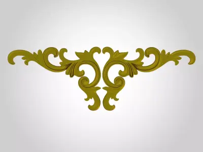 fretwork ornate applique design 3D model