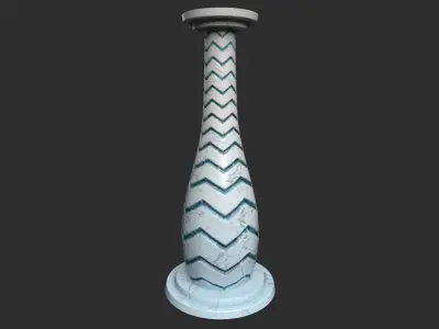 Fantasy Marble Pillar Low-poly 3D model