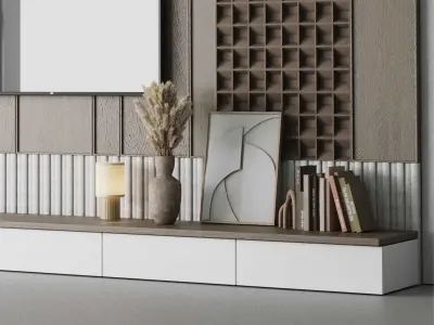 Tv Wall Set 14  3D model