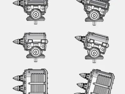 Project Bad Dog Weapons Upgrade For Naughty Smaller Knights Free 3D print model