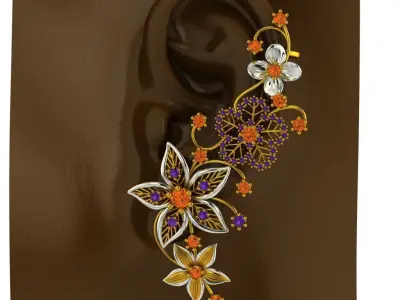 3d printable earrings 3D print model