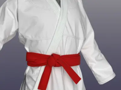Martial Art Uniform - Kimono judo 3D model