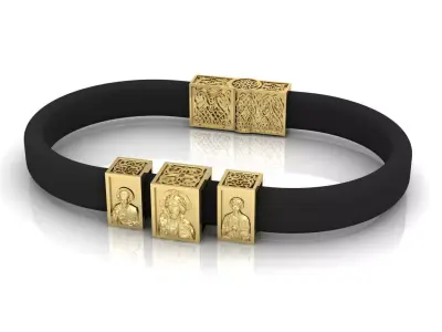 Bracelet lock and charms 3D print model