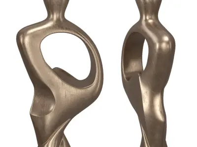 Contour Modern Figure Floor Sculpture 3D model