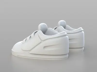 Cartoon Sport Shoes 3D model