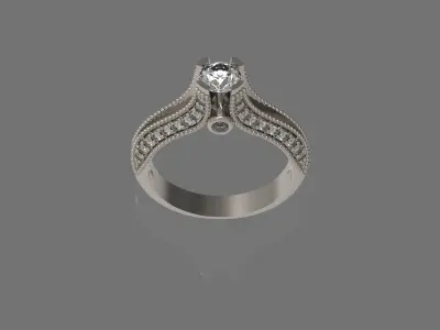  Engagement ring N - 196 3D print model