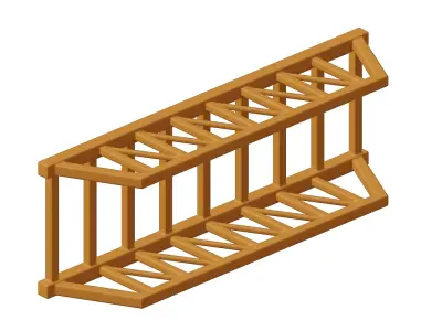 Plastic Exquisite Truss Bridge Toy 3D model