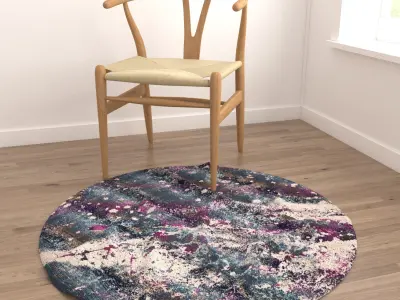 Round Rug Set 279 3D model