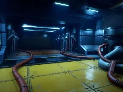 Drilling Rig Low-poly 3D model