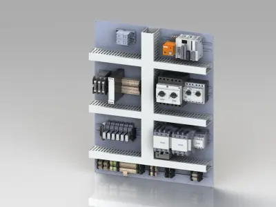 Caixa de Controle  Composteira Low-poly 3D model