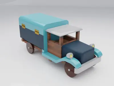 Toy truck Low-poly 3D model buy