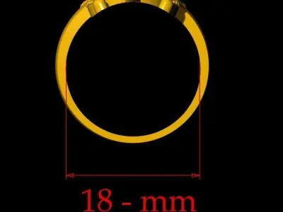 Simple Tortoise Ring - 006  3D print model