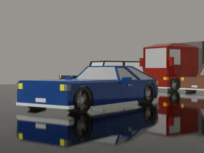 Lowpoly Cars Low-poly 3D model