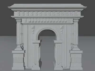 Roman Architecture Gate Low-poly 3D model