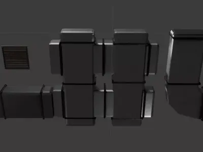 Renovated Industrial Loft Kit 50 Pieces 3D model