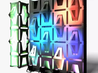 Stage Decor 33 Modular Wall Column 3D model