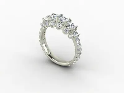 woman ring 3D print model 22