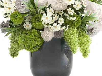 Bouquet of flowers in a Vase 112 3D model