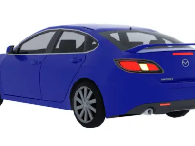 2007-2012 Mazda6 Atenza Low-poly 3D model