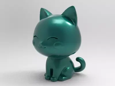 Mini Kawaii Anime Cat Chibi Neko Guardian Figurine One Piece 3D print model
