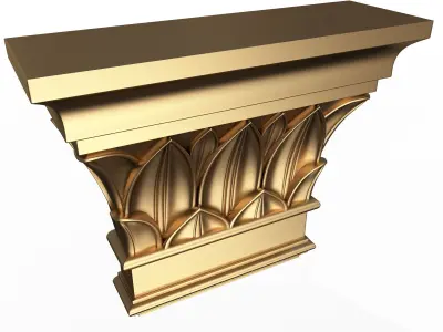 Carved Capital 04 Low-poly 3D model