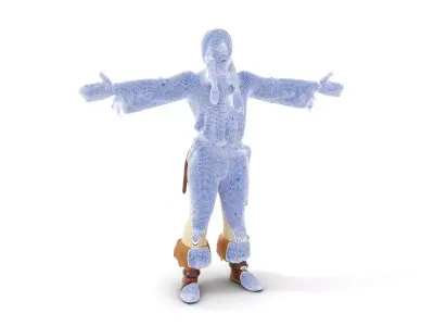 Traditional Outfit Model Pack with Fringe Details Low-poly 3D model