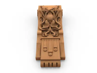 Decorative Bracket carved classic cnc 3d printing 04  3D print model
