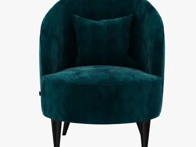 dom edizioni sabre velvet armchair 3D model