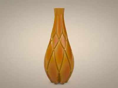 Vase 6 orange 3D model