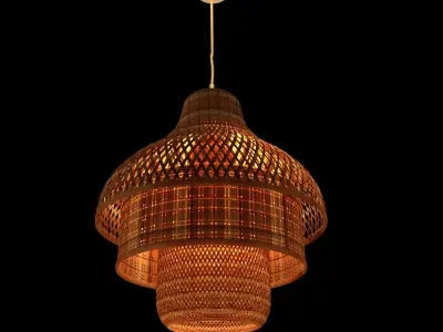 Chinese red lantern  3D model 17