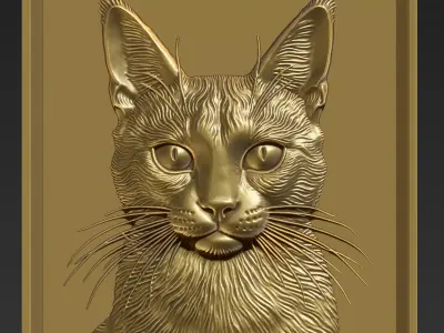 Cat Head A38 3D print model