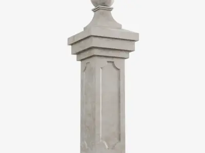 Balustrade Free low-poly 3D model