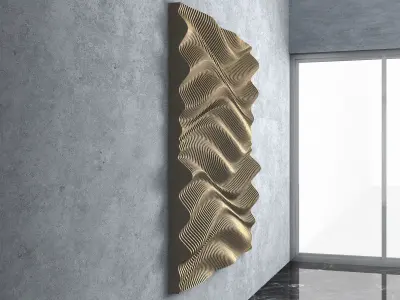 Parametric Wavy Wooden Wall Decor - 26 - CNC files for cutting 3D model