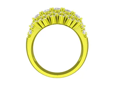 7019 luxury hongkong diamond women ring 3D print model