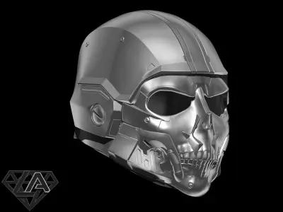 Skullmetall custom helmet 3D print model