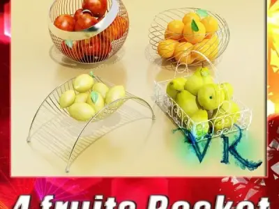Fruits and Basket Collection 3D model
