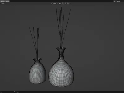 White Pots 3D model