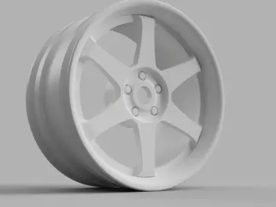 52mm Diameter 12MM HEX RC Wheels Rays TE37 SL 3D print model
