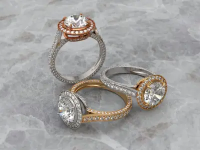 diamond ring 3D print model