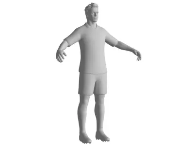 Football Player 02 Low-poly 3D model