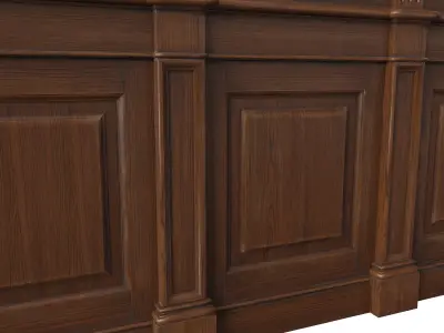 Wooden panels 01 01 3D model