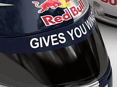 Helmet F1 2008 Sebastian Vettel 3D model
