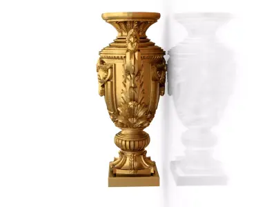 Classical urn decorative onlay cnc 3d printing stl 03 3D print model