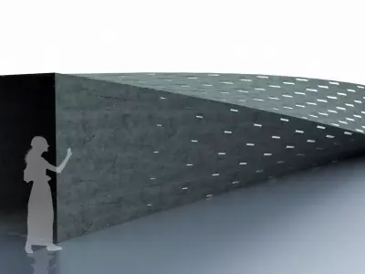 Attractor Point  Paneling Parametric Facade Grasshopper File 3D model