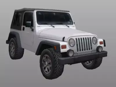 97-06 Jeep Wrangler TJ lowpoly 3d model Low-poly 3D model