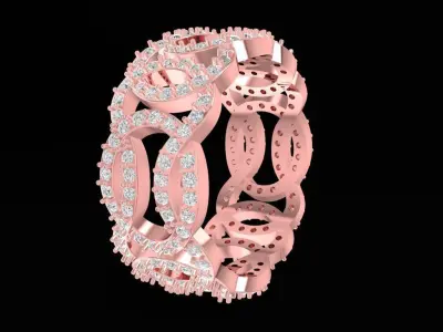 Luxury Wide Diamond Eternity Ring 1240 3D print model