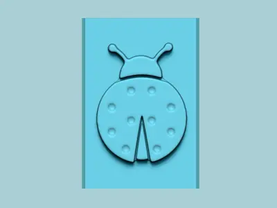 Stamp 44 - Ladybug - Fondant Decoration Maker Toy 3D print model
