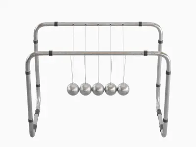 Newton Cradle 01 3D model